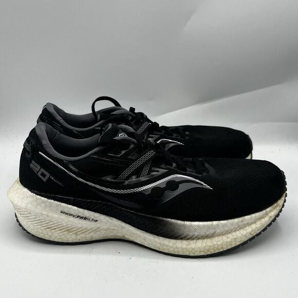 Saucony Womens Triumph 20 Black White Running Shoe Sneaker S10759-10 Size 9 - Picture 1 of 12